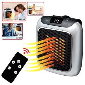 800 WATT PRİZ TİPİ UZAKTAN KUMANDALI TAŞINABİLİR ISITICI (ZAMANLAYICI) (OM-1210) (5124)