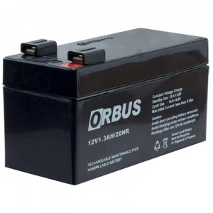 AKÜ 12 VOLT 1.3 AMPER ORBUS ORB12-1.3 (96 X 42 X 52 MM) (5124)