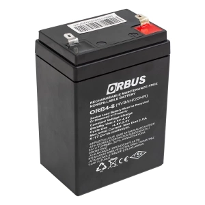 AKÜ 4 VOLT 8 AMPER ORBUS ORB4-8  (68 X 45 X 95 MM) (5124)