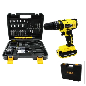 BANCO BN-5 F-136 STANLIY SARI 24W PROFESSIONAL ŞARJLI DARBELİ MATKAP SETİ ÇANTALI (5124)