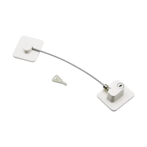 BEYAZ PLAKA   HALATLI  EMNİYET KİLİT  5X6CM YAPIŞKANLI MONTAJ=2PCS PLAKA   HALAT=18.8CM (5124)