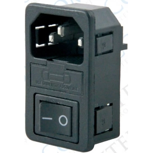 C14 POWER SOKET ERKEK ANAHTARLI+FUSELİ KULAKSIZ AS-10 (IC-214A) (5124)
