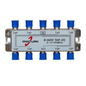 DIGITURK 5-2150 MHZ 20DB 8 YOLLU TAP SWITCH 1/8 SPLITTER (5124)