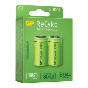GP 3000 MA NI-MH 1.2V ORTA C BOY ŞARJLI PİL 2LI PAKET (5124)