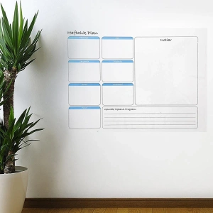 Haftalık Planlayıcı Manyetik Duvar Stickerı Takvim 70 cm x 56 cm (5124)