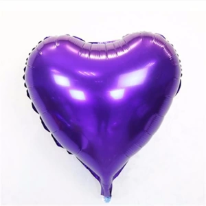 Kalp Balon Folyo Mor 45 cm 18 inç (5124)