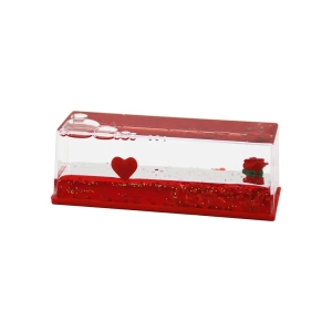 KIRMIZI SU KALP - GÜL D.GEN MİKA YÜZEN BATMAYAN DEKORATİF BİBLO AKVARYUM5.2X15.2X5.3CM (5124)