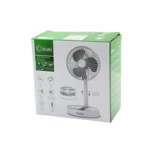KİWİ KFAN-7608 MASA ÜSTÜ VANTİLATÖR USB ŞARJLI16CM - 4.5WUZA-KISA- AÇILI AKROBAT KOLLUTELEFONLUKLU3 KADEME HIZ (5124)