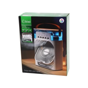 KİWİ KFAN-7655 3İN1=SOĞUK BUHARLI NEMLENDİRME - USB FAN - GECE LAMBA60°MASA ÜSTÜVANTİLATÖR 600ML3KDM HIZ (5124)