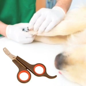 Küçük Çelik Uçlu Kedi Köpek Evcil Hayvan Tırnak Makası Pati Bakım Aleti Ergonomik Kaymaz Sap (5124)