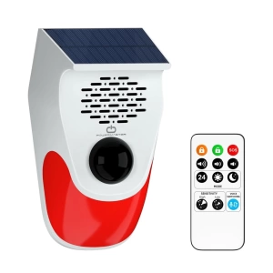 KUMANDALI SOLAR SESLİ IŞIKLI 120DB ALARM SİSTEMİ (5124)