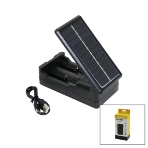 LI-ION CHARGER MS-TYN82  SOLAR - GÜNEŞ ENERJİLİ   2Lİ   PİL ŞARJ  ALETİ  1200mA (5124)