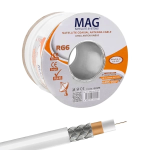 MAG RG6/U4 SAT1 BAKIR ANTEN KABLOSU (100 METRE) (5124)