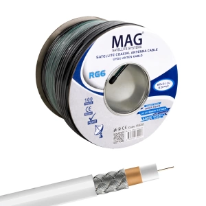 MAG RG6/U6 BAKIR CU/CU 80 TEL YEŞİL ANTEN KABLOSU (100 METRE) (5124)
