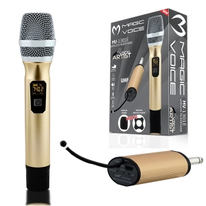 MAGICVOICE MV-1301E UHF EKRANLI 1 EL KABLOSUZ TELSİZ MİKROFON (5124)