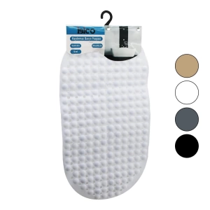 OVAL - PLASTİK KABARTMA TOP DESENLİ - RENKLİ 63PCS VANTUZLU KAYDIRMAZ BANYO - KÜVET PASPASI 34X65CM (5124)
