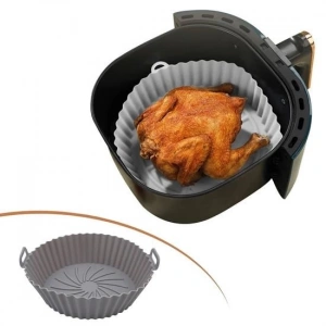 Renkli Isıya Dayanıklı Yıkanılabilir Silikon Fırın Ve Airfryer Yuvarlak Pişirme Matı 20 Cm (5124)