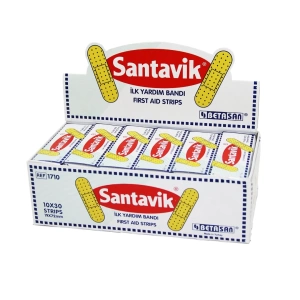 SANTAVİK 10 x 30 YARA BANTI = 1 KUTU İÇİNDE 300 ADET YARA BANDI VARDIR (5124)