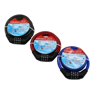 ŞİFRELİ 12X1000MM BİSİKLET KİLİT (5124)