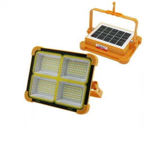 SOLAR LED LİGHT ÇAKARLI SOLAR PROJEKTÖR - POWERBANK KAMP - DIŞ MEKAN GÜNEŞ ENERJİLİ 12000mAh- 84X4=336LED (5124)