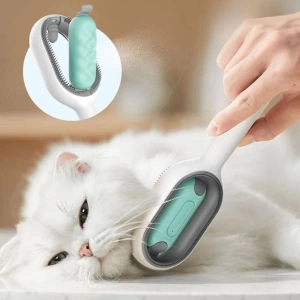 Su Hazneli Kedi ve Köpek Tüyü Toplamama Fırçası Su Hazneli Pet Tarağı (5124)