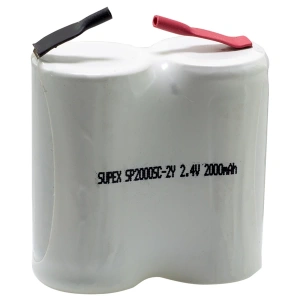 SUPEX 2Lİ YANYANA SÜPÜRGE PİLİ 2.4 V 2000 MA (5124)