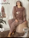 Fawn 3103 Battal Kadın Peluş Pijama