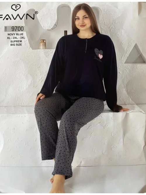 Fawn 9700 Battal Kadın Pijama