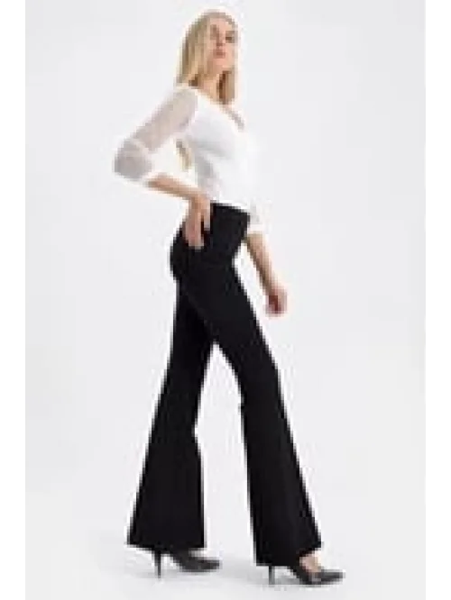 jument 2412 Yüksek bel ,ön arka dikişli ispanyol paça tayt pantolon