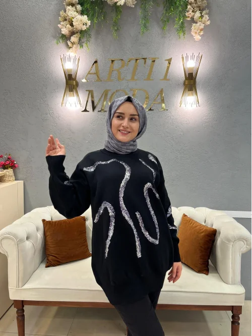 Karton Payetli Kazak