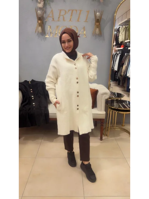 Uzun Angora Hırka