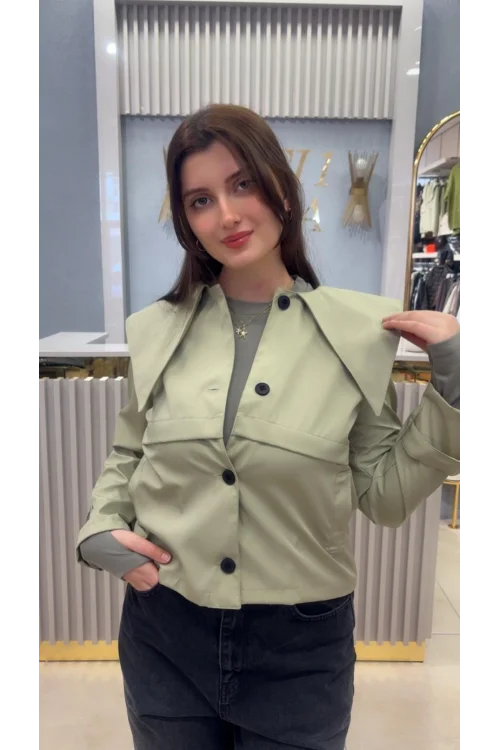 Artı 1 Bebe Yaka Kısa Trench