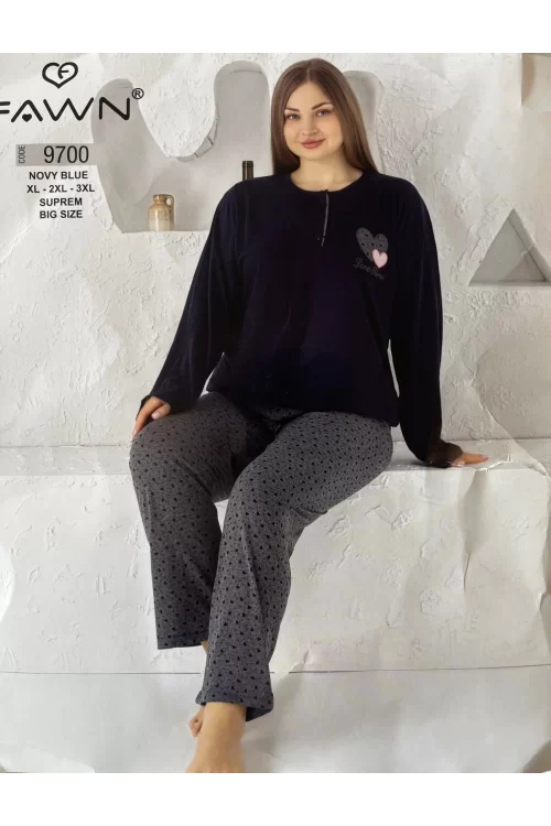 Fawn 9700 Battal Kadın Pijama