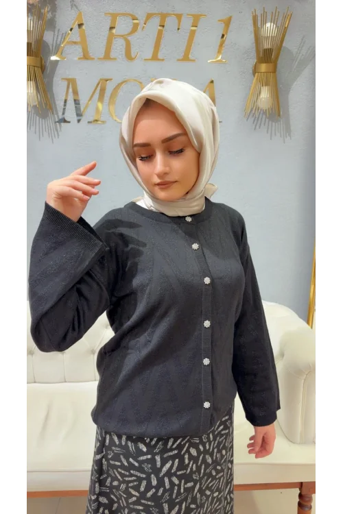 K-Z Zigzag Simli Hırka