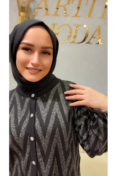 K-Z Zigzag Simli Hırka