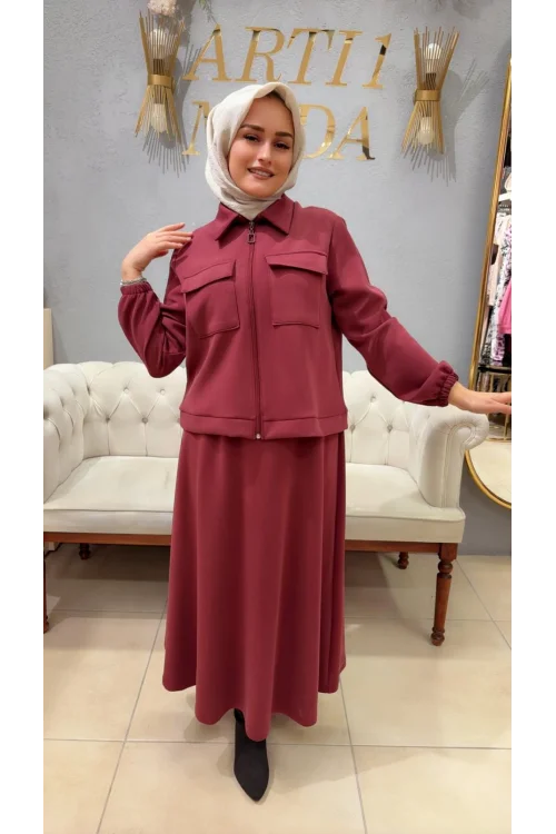 Ka-Do Fermuarlı Etek Takım