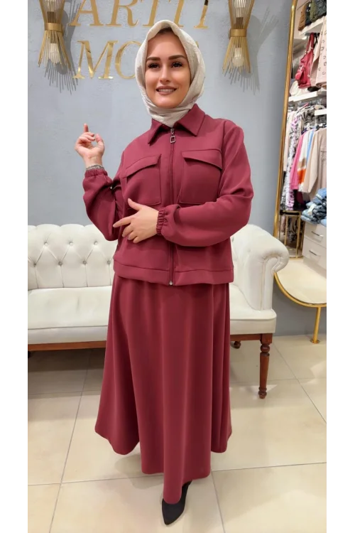 Ka-Do Fermuarlı Etek Takım