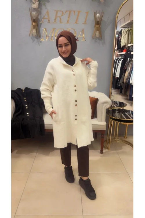 Uzun Angora Hırka