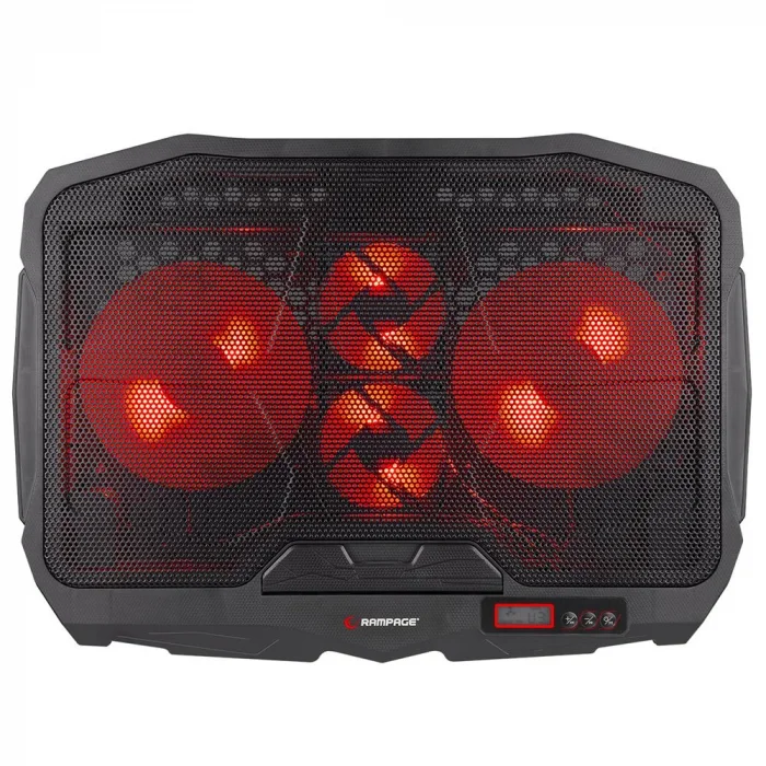 Addison Rampage AD-RC4 Siyah 2-125 mm+2-70mm Işıklı Fan 15-17 Notebook Soğutucu Stand