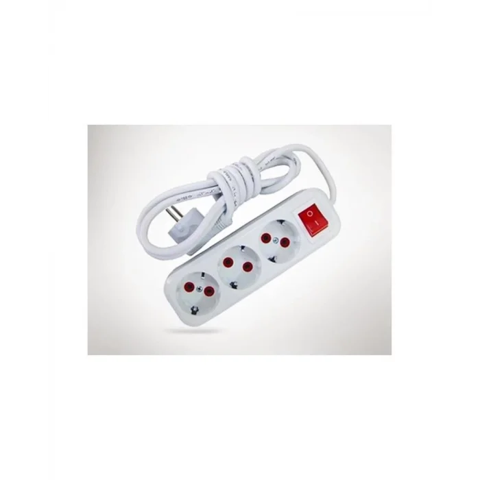 Almera 3lü 3mt Anahtarlı Topraklı Priz (9230203)