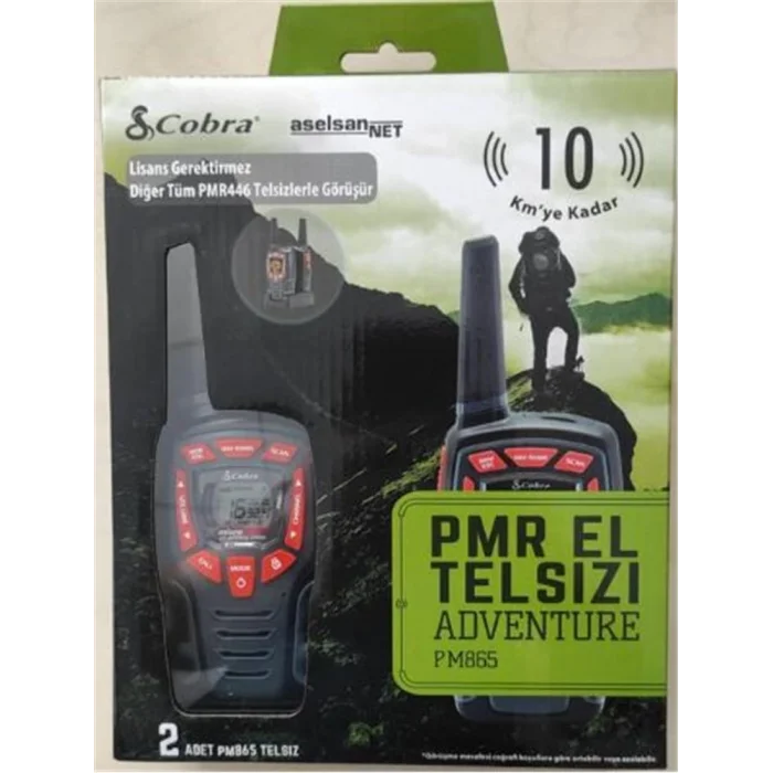 Aselsan PM-865 Pmr El Telsizi 2li Paket 8 Kanal+121 Alt Kanal  8 Km