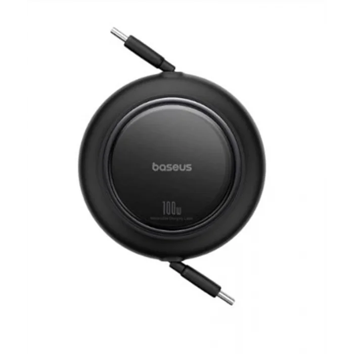 Baseus P10364501211-00 Free2Pull Makaralı Şarj Kablosu USB-C-Lightning 20W 1m. - Beyaz