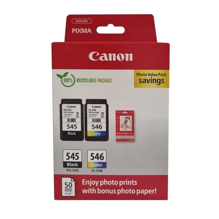 Canon PG-545 CL-546 Photo Value 2li Mürekkep Kartuş