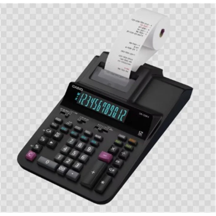 Casio DR-120RII-BK 12 Hane Şeritli Siyah Hesap Makinesi