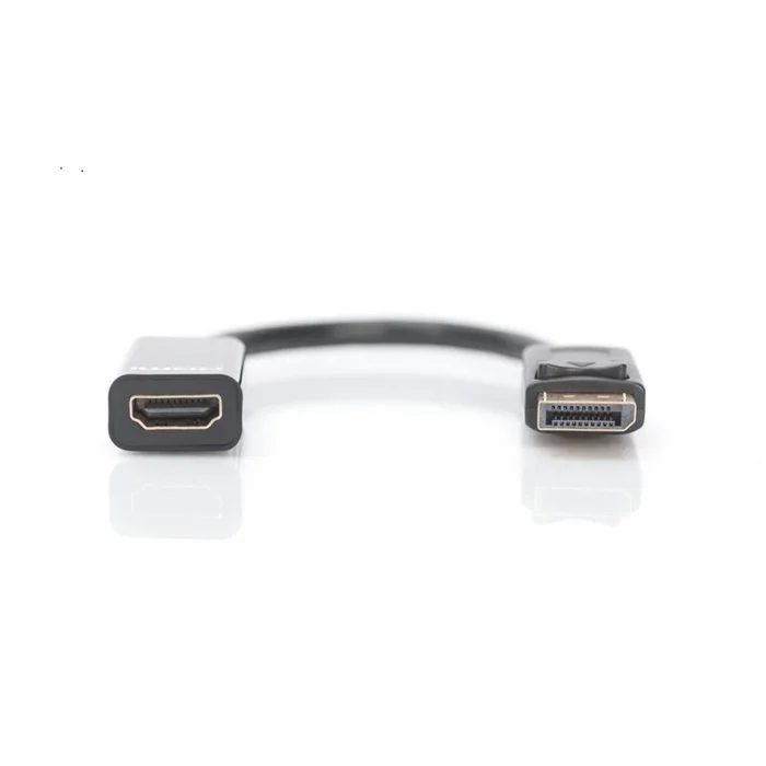 Digutus AK-340400-001-S DisplayPort (DP)  HDMI DP Erkek - HDMI Tip A Dişi, 0.15 metre, siyah