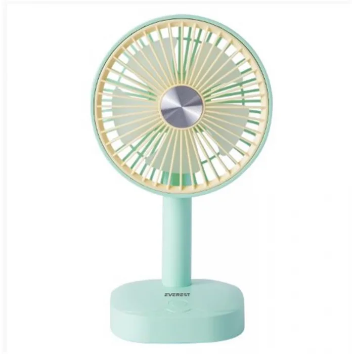 Everest EFN-510 Yeşil- Sarı 1200mAh 5 İnç 3 Hız Kademeli Dönebilen Masaüstü Usb Fan