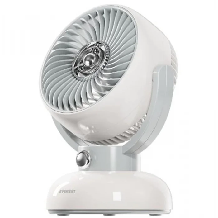 Everest EFN12 Krem 1200mAh 3 Hız Kademe Led Işıklı Retro Masaüstü Usb Fan