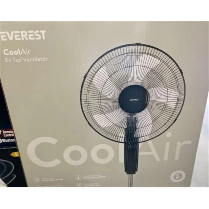 Everest Fan11 CoolAir Siyah-Gri 45w 5 Kanat 3 Kademe 1200RPM
