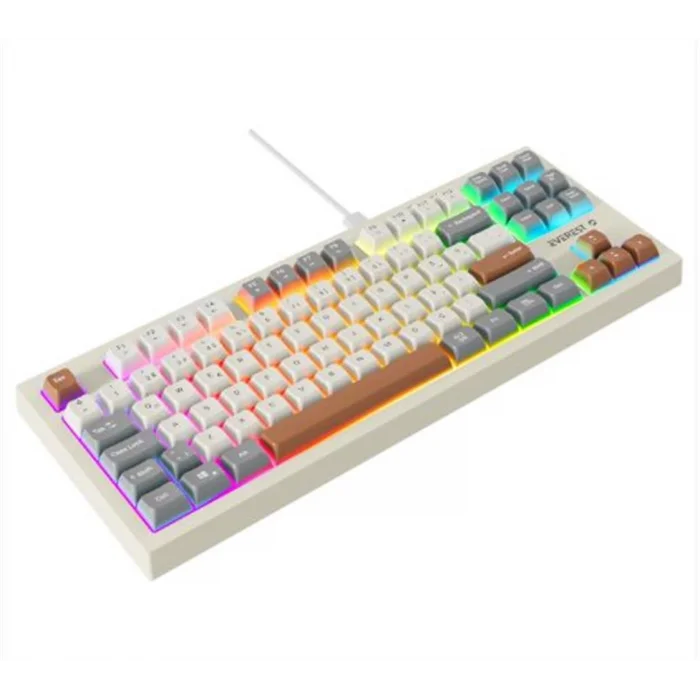 Everest KB-98 SILENT TKL Gri-Gri Mavi-Kahve Rainbow Q Membrane Klavye