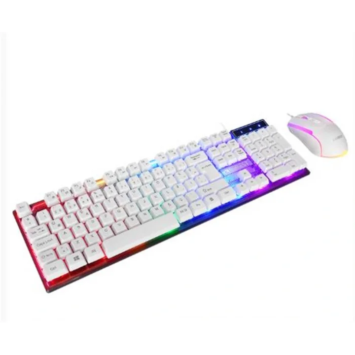 Everest KM-198 Luminax Beyaz Gökkuşağı Aydınlatmalı Q Gaming Oyuncu Klavye + Mouse Set